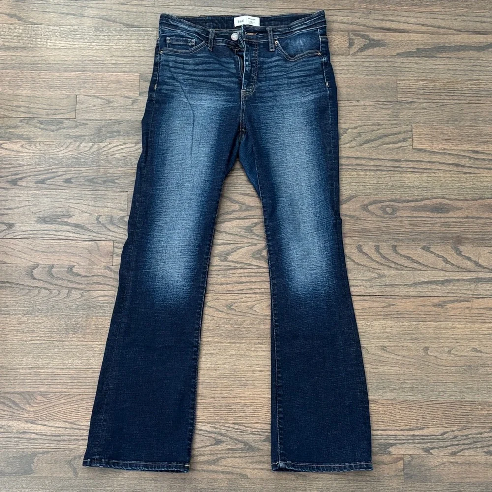 BKE Women's Dark Wash Blue Bootcut Jeans